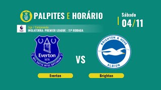 Palpites Everton x Brighton: 11ª rodada da Premier League - 04/11/2023