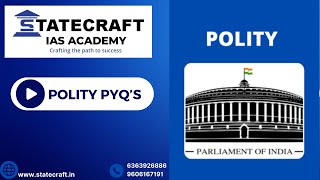 KPSC KAS POLITY PYQ'S FOR GROUP A, B &C POSTS