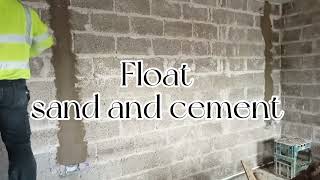 Floating sand and cement