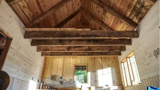 Off Grid Cabin Trip With Sarah | Finishing the Loft Ceiling