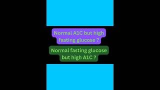 Normal a1c but high fasting glucose #hba1c #glycatedhemoglobin #labtech #trendingshorts #labstatus