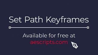 "Set Path Keyframes" Tutorial | After Effects Plugin