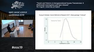 OSSC19: Per Engzell | Trends and Patterns in Intergenerational Income Transmission