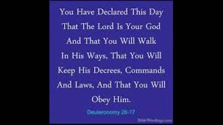 Deuteronomy 26:17 Obey the voice of God