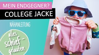 Hilfe! DA IST EINIGES SCHIEF GELAUFEN - Collegejacke nähen | Was du besser als ich machen kannst...