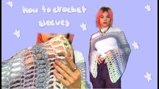 how to crochet wide sleeves