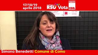 Simona Benedetti candidata FP CGIL per le elezioni RSU del Comune di Como