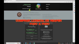 Comprar licencia de Reaper paso a paso