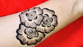 Easy Flower🥰Mehndi Design||Simple 😍Mehndi Design||Beautiful Arabic Mehndi Design||Mehndi ki Design