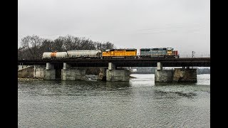 Former Cotton Belt GP60 leads the UP North Local at Wilmington, IL.