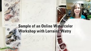 Online Watercolor Class Example | Watercolor class