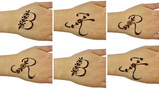 Letter mehndi designs | B, R and K letter mehndi design | Alphabet mehndi designs |