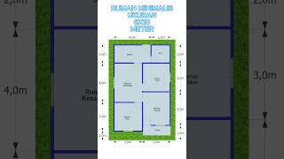 RUMAH MINIMALIS UKURAN 6X10 METER #shorts #rumah #rumahminimalis