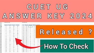 CUET UG 2024 Answer Key 2024 | How To Check CUET 2024 Answer Key