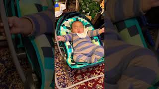 Tell me your baby has trust issue without telling #5monthsbaby #fisherprice #sleepingbaby