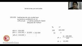 CAMBIO PORCENTUAL - MATEMÁTICAS IIº MEDIO