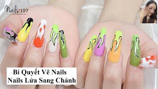 Bí Quyết Vẽ Lửa Nails Xịn Sang Trên Móng Thật