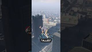 CRAZY 99% IMPOSSIBLE GTA 5 BIKE JUMP FROM TALLEST BUILDING #gta5 #gaming #shorts #gamingadventure