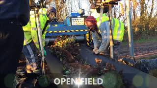 Bio Chopper Compact shredder strawberry crops plants roots and coir on berrie farm in the UK