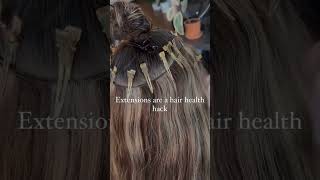 Hair extensions done correctly do not damage your hair #trueorfalse #hairhack #hairextensions