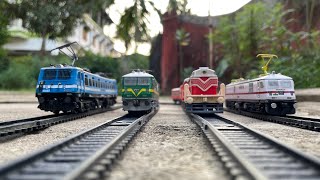 WAG7 WAG9 and WAP7 Locomotives together & Rajdhani Express Train