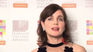 Actress Elizabeth McGovern thanks her teacher Christine Adams