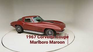 1967 Corvette Coupe 427 435HP Marlboro Maroon w/ Saddle Interior