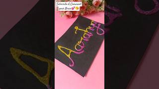 A vs M letter name 💕#subscribe #youtube #name #diycalligraphy #diy #craftideas #nameart #shorts #yt