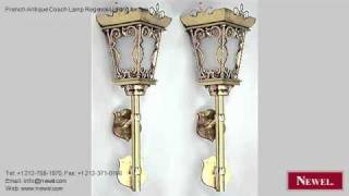 French Antique Coach Lamp Regence Lighting for Sale