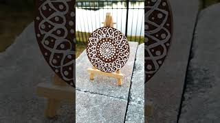 Easy Dot Mandala Painting for beginners/kolam design wooden coasters....