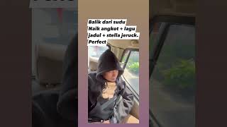 Naik angkot + ac + stella jeruk