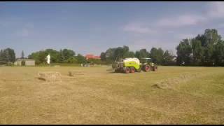 Heu Pressen 2017 Claas Ares 697 gibt alles an der  Quadrant 3200 /Claas/Gopro\