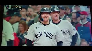 New York Yankees up-close - Yankees score two runs, top 9th inning, October 18, 2024