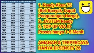 HAGO TOP UP, AKUN 75, JASTEM READY, MAKIN BANYAK BELI HARGA BISA ADA POTONGAN JAPRI LANGSUNG SENSEY