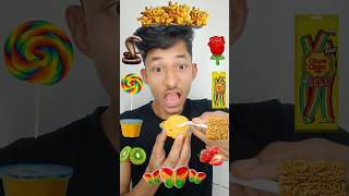 Emoji food eating show ASMR🤤💛#food #mukbang #asmr #shortvideo #shorts