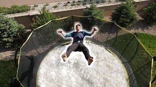 I FILLED MY WHOLE TRAMPOLINE WITH TOILET PAPER!