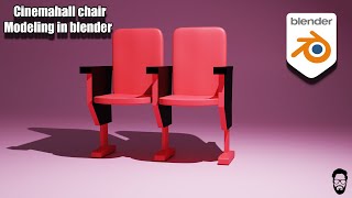 3D CinemaHall Chair Modeling In Blender (timelapse)-mds design