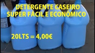 20tls= 4€ /Detergente caseiro, super facil e barato. economize em casa .