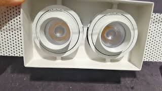 Lipal Recessed Grille Downlight Single Double head 25W Boxie range