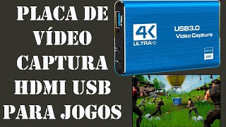 Placa de vídeo captura hdmi usb para jogos