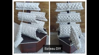 Bateau à 2 mâts - Macramé