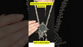 Traditional Oxidised Silver Necklace Available on Amazon #short #shortfeed #fyp#homemakersakhi