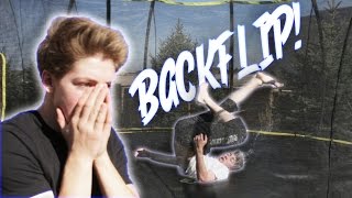 TEACHING MY BROTHER HOW TO BACKFLIP!