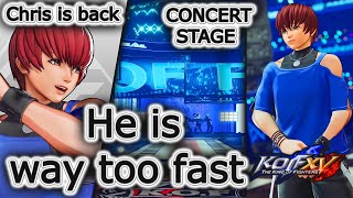 He's fast even in slow motion Chris character trailer reaction The King of Fighters XV