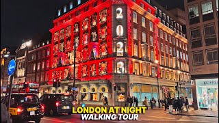 Central London Evening Walk: Green Park to Carnaby via Piccadilly & Soho | 4K City Stroll Experience