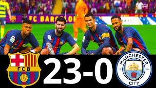 MESSI, RONALDO, MBAPPE, NEYMAR, ALL STARS | BARCELONA 23-0 MAN CITY