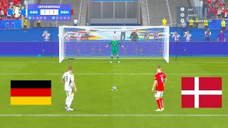 GERMANY vs DENMARK - EURO 2024 1/16 ROUND | PENALTYSHOOTOUT | FC 24 GAMEPLAY