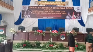 RAPAT PARIPURNA ISTIMEWA DPRD HUT BOLTIM KE 14