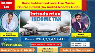 Income Tax Master Live Course in Tamil | Faculty Introduction and Course Basic Instructions