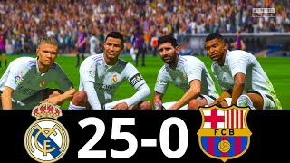 MESSI, RONALDO, MBAPPE, NEYMAR, ALL STARS | REAL MADRID 25-0 BARCELONA